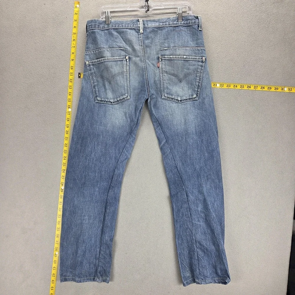 VTG Levis Engineered Jeans Mens Blue Twisted Button Fly Medium Wash Fits 34x30